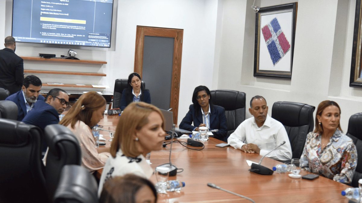 Director del Inabie Rafael Adolfo Pérez de León en reunión con diputados de la Comisión de Familia en la Cámara de Diputados