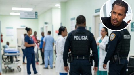 Patrulla policial en el casco urbano de Barahona, República Dominicana, en la noche del incidente