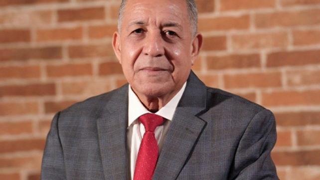 Félix Reyna, vocero de la Presidencia dominicana, durante una rueda de prensa en el Palacio Nacional
