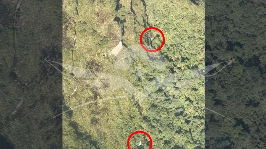 Restos del avión Cessna T-206 hallado en zona boscosa entre Chocó y Risaralda, Colombia