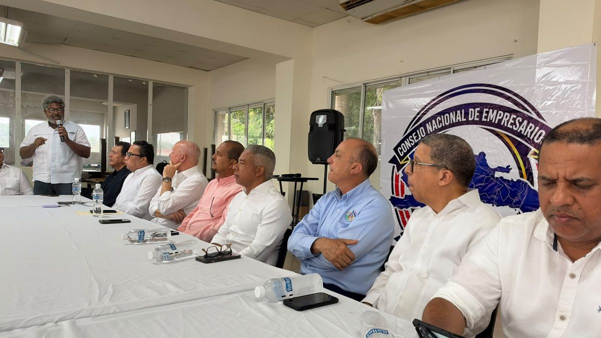 Carlos Morillo y delegación empresarial durante recorrido por puntos comerciales de Dajabón en la frontera dominicano-haitiana
