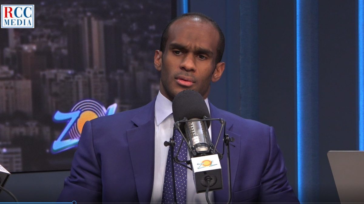 Jurista Eduardo Núñez durante entrevista en El Sol de la Mañana en el Hotel El Embajador, hablando sobre la selección del presidente de la Suprema Corte