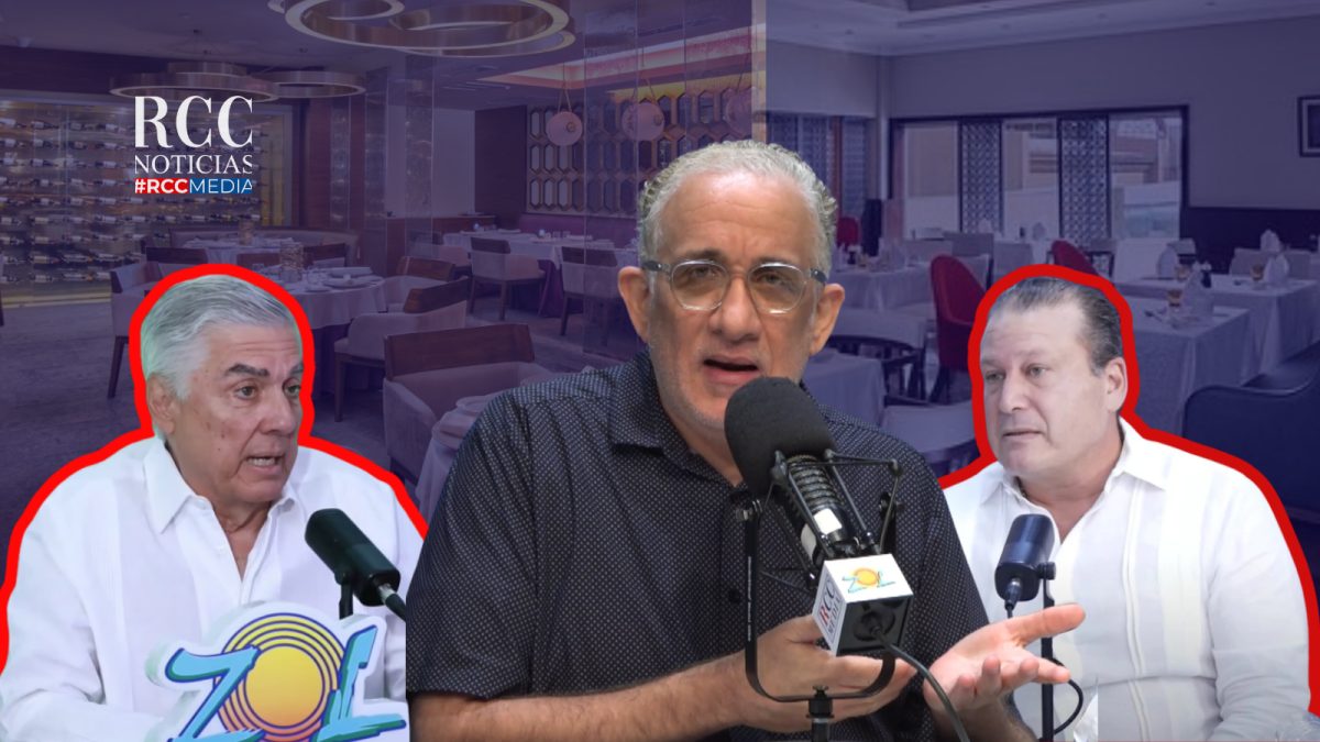 Najib Chahede en programa de televisión durante debate sobre crisis en restaurantes de República Dominicana