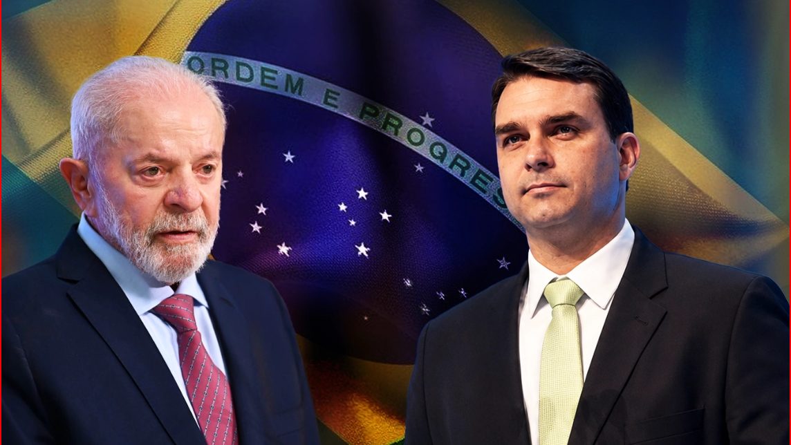 Lula da Silva y Flávio Bolsonaro frente a frente en el primer debate televisado de la segunda vuelta electoral en Brasil, estudios de TV Band, São Paulo