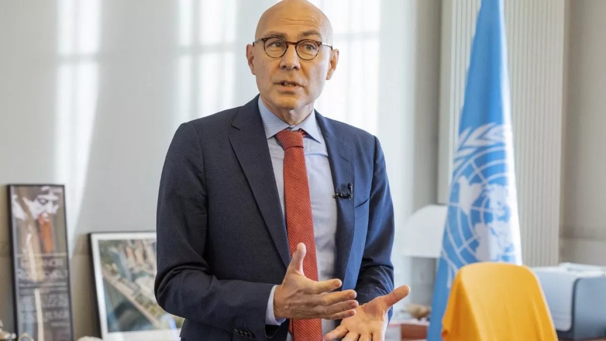 Volker Türk, alto comisionado de la ONU para los Derechos Humanos, habla ante el Consejo de Derechos Humanos en Ginebra