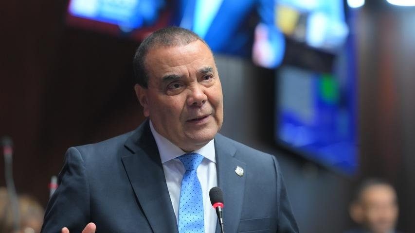 El diputado Alcibíades Tavárez de la Fuerza del Pueblo durante una intervención en el Congreso Nacional