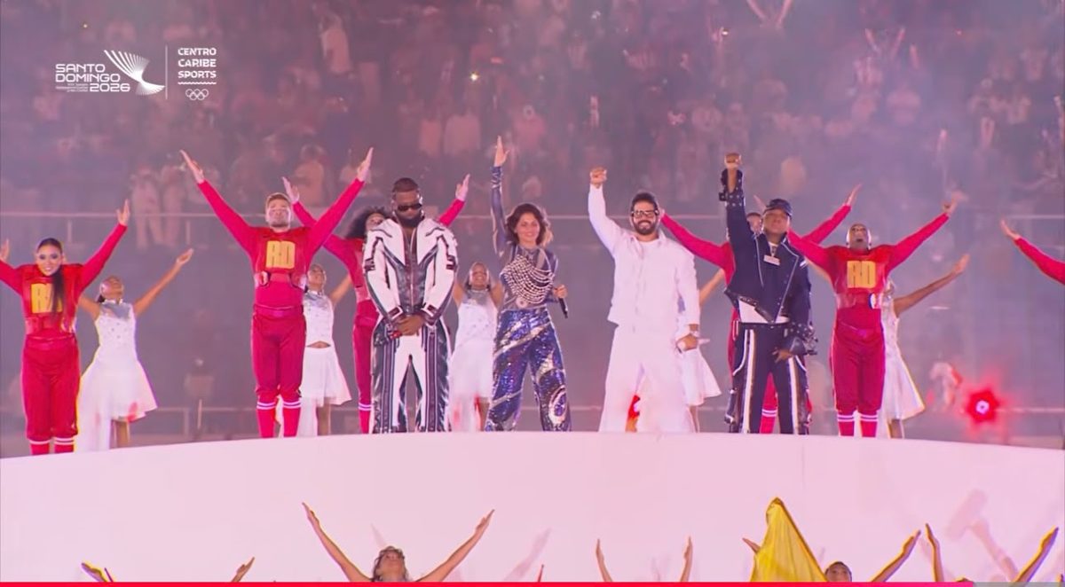 Show de apertura de los Juegos Centroamericanos 2026 en el Estadio Félix Sánchez con drones