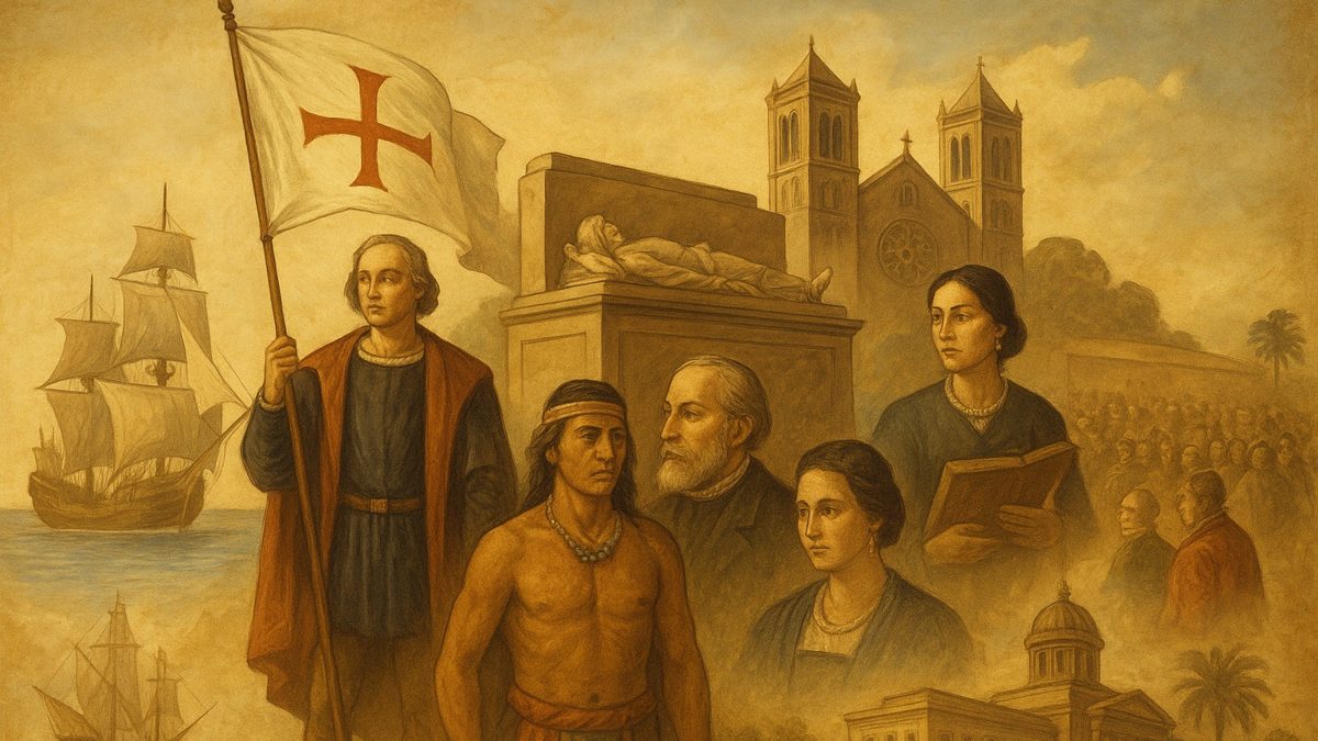 Mausoleo de Cristóbal Colón en la Catedral Primada de América en Santo Domingo, República Dominicana