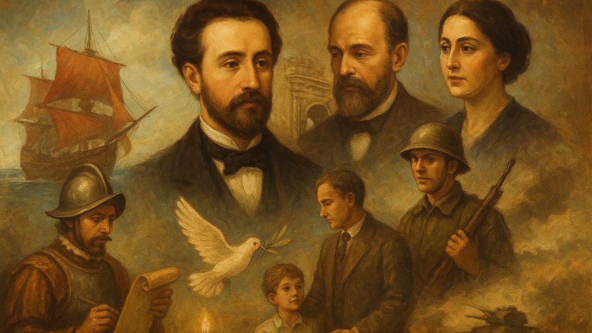 Calendario abierto mostrando el 18 de septiembre con documentos históricos dominicanos de fondo