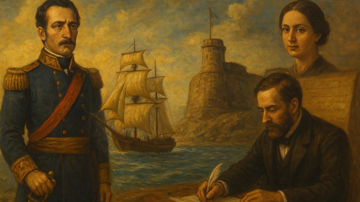 Retrato de Juan Pablo Duarte, Padre de la Patria dominicana, desterrado el 26 de octubre de 1844