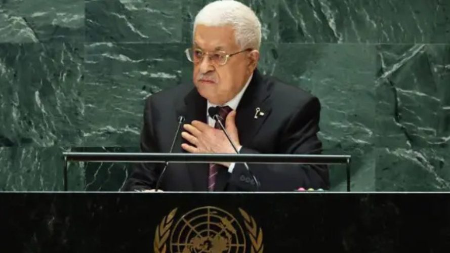 Mahmud Abás habla ante la Asamblea General de la ONU mediante videoconferencia el 24 de septiembre de 2026