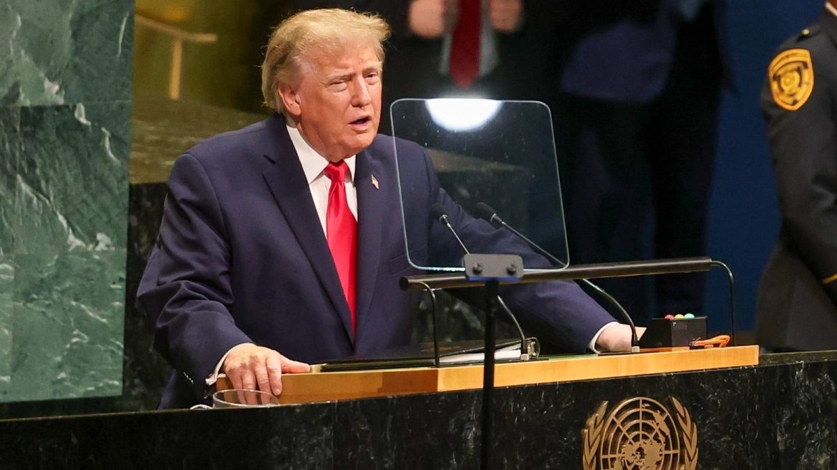 Donald Trump hablando ante la Asamblea General de la ONU el 22 de septiembre de 2026