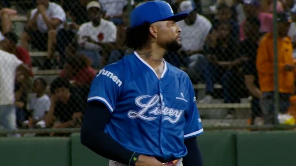 Lanzadores de los Tigres del Licey celebran juego sin hit ni carrera contra Toros del Este en La Romana