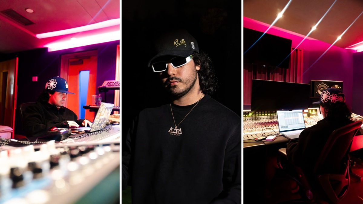 Productor musical Vicente Pinto en sesión de estudio en Miami, con créditos en álbum nominado al Latin GRAMMY 2026