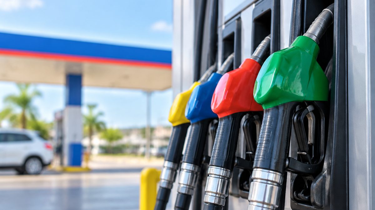 Surtidor de gasolina en una estación de combustible en República Dominicana con precios de septiembre 2026