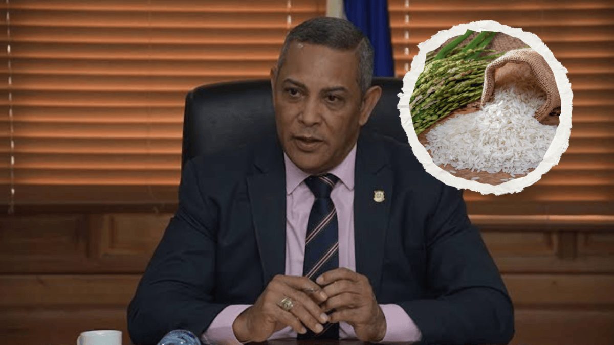 Senador Franklin Romero hablando en el Senado de la República Dominicana sobre protección a productores de arroz
