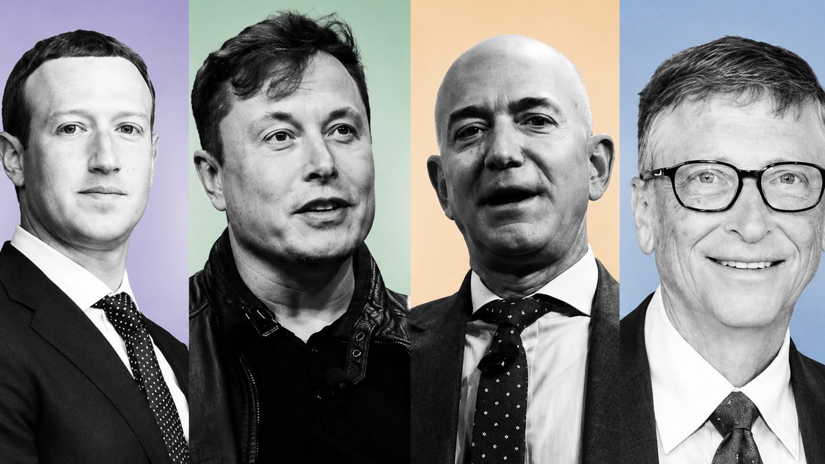 Gráfico mostrando el crecimiento desigual de la riqueza mundial en 2025 con magnates tecnológicos encabezando el índice Bloomberg