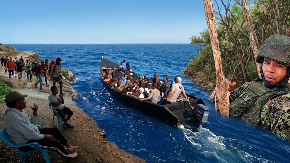 Migrantes dominicanos en embarcación clandestina en el Canal de la Mona intentando llegar a Puerto Rico