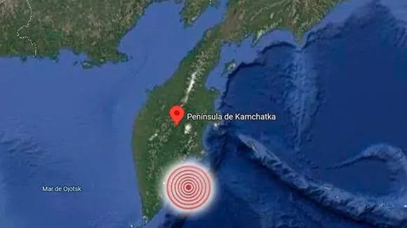 Vista aérea de la península de Kamchatka en Rusia tras el terremoto de magnitud 6.9 del 16 de octubre de 2026