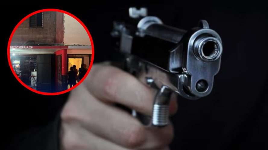 Escena del hecho violento en la calle Roca Cueva, kilómetro 12 de Los Frailes, Santo Domingo Este