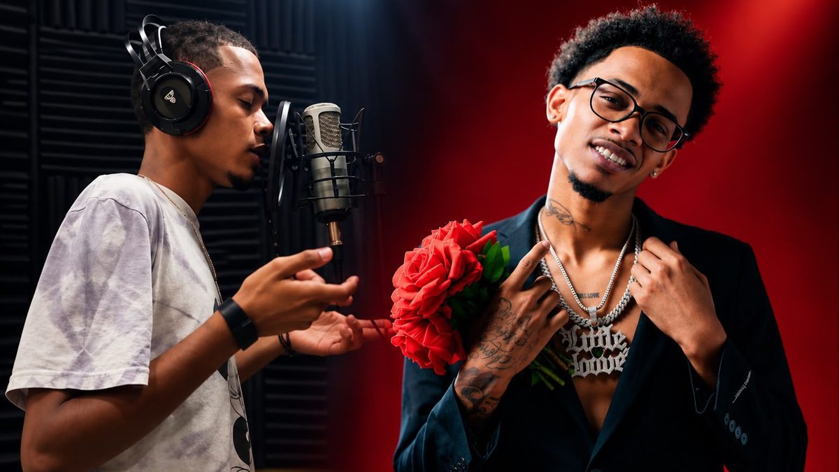 Little Loove, cantante dominicano de trap y rap, posando con actitud artística