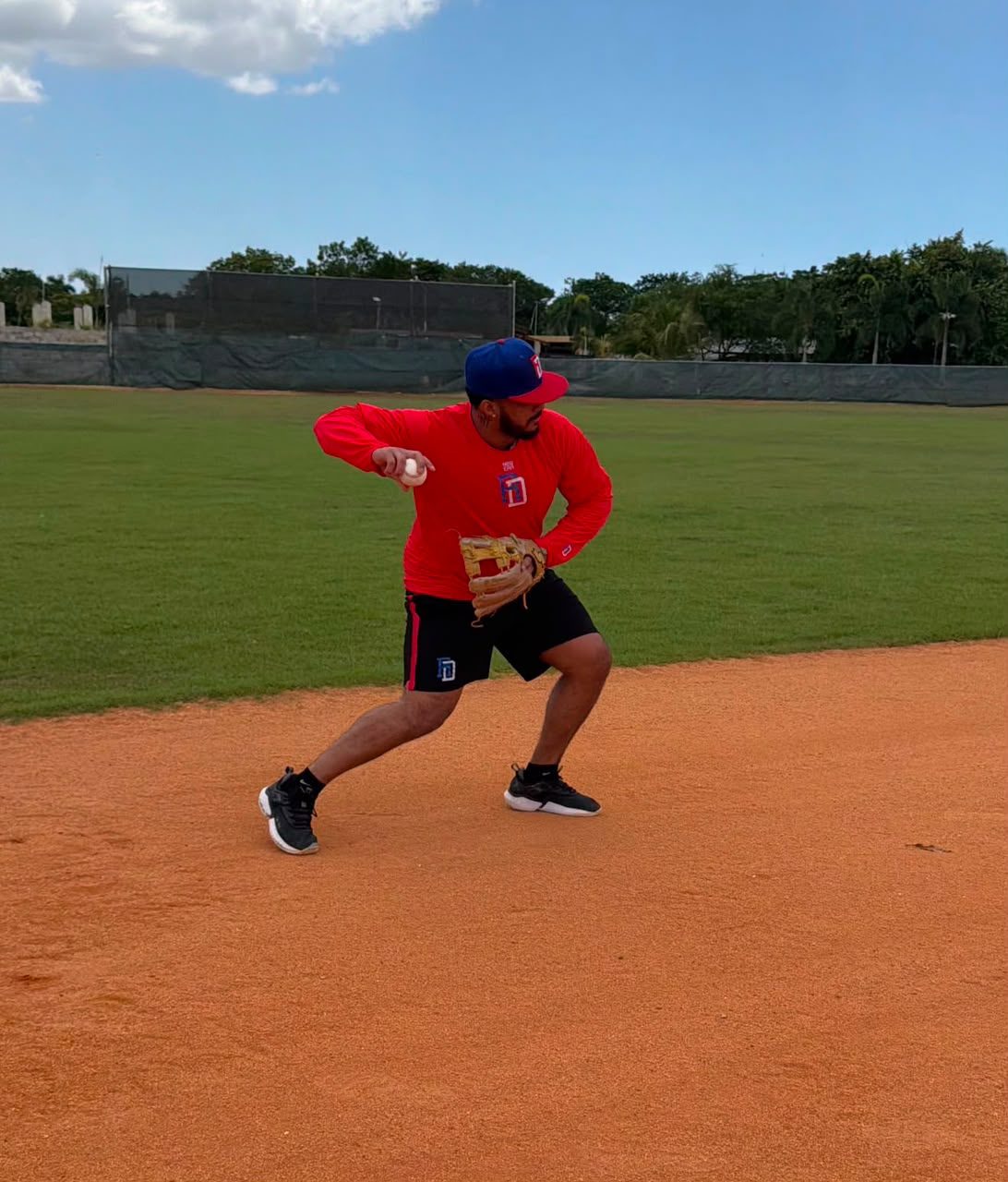 Wander Franco entrenando con la selección dominicana de béisbol en Santo Domingo